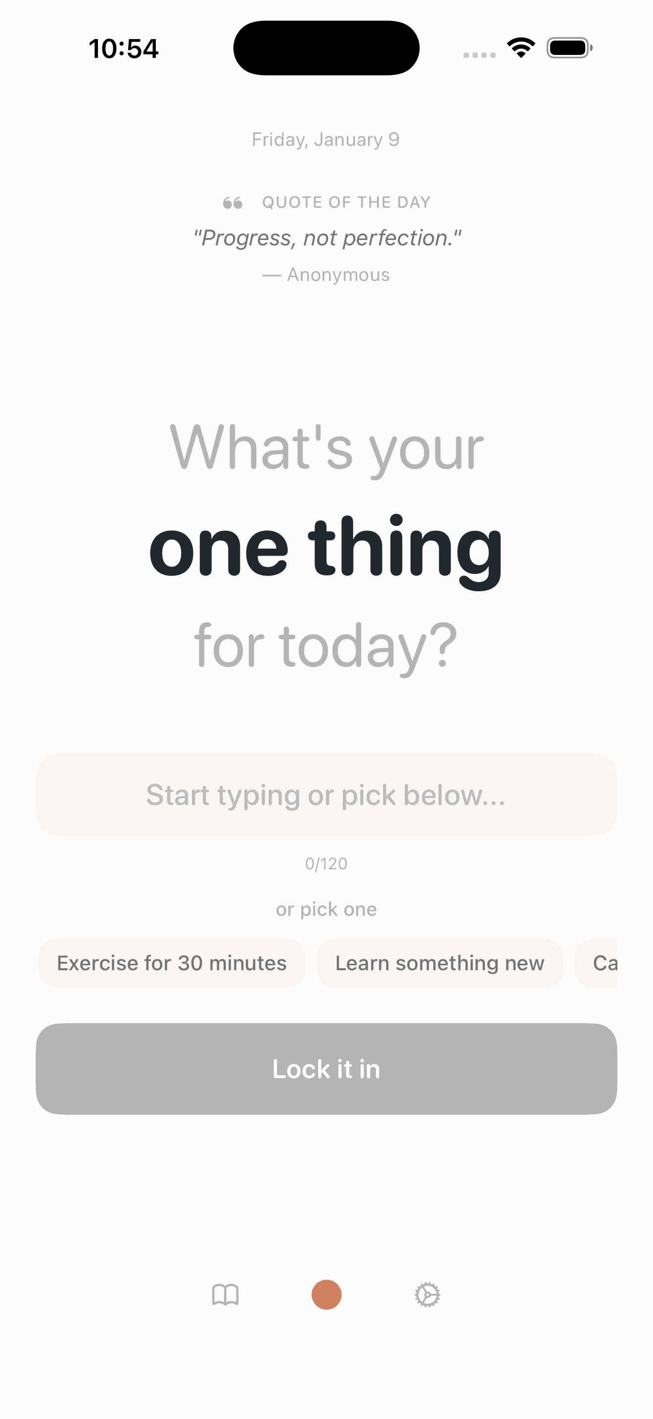 OneThing App Main Screen
